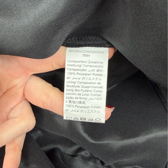 Faeriesty Off Shoulder Buckle Belted Satin Gown - Picture 5 of 5